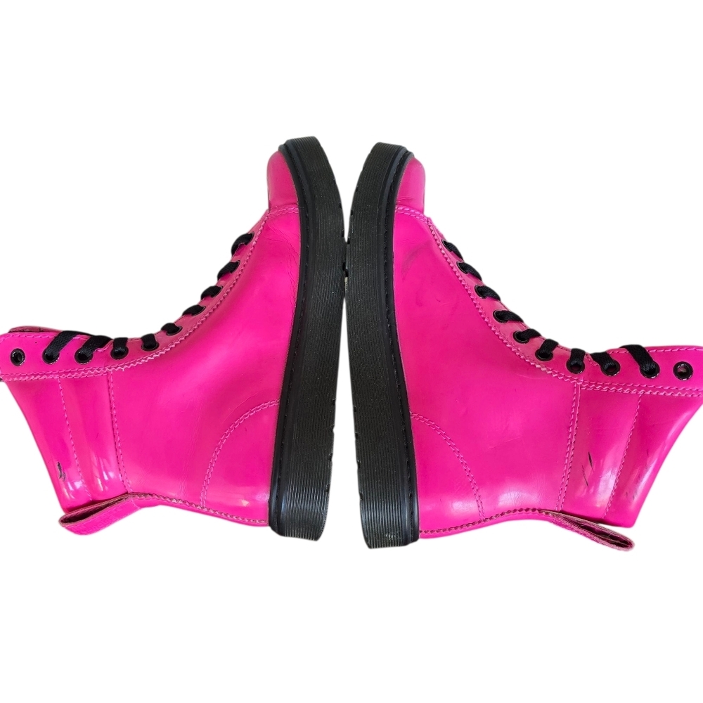 Dr. Martens Pink Combat Boots - Picture 10 of 11